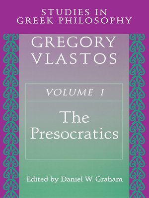 cover image of Studies in Greek Philosophy, Volume I
